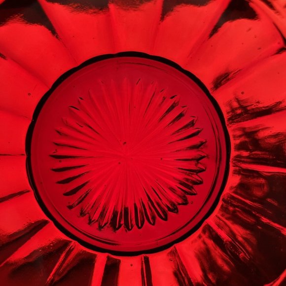 4 Anchor Hocking Coronation Royal Ruby Red 4 1/2” Handled Berry Dessert Bowls - Picture 5 of 6